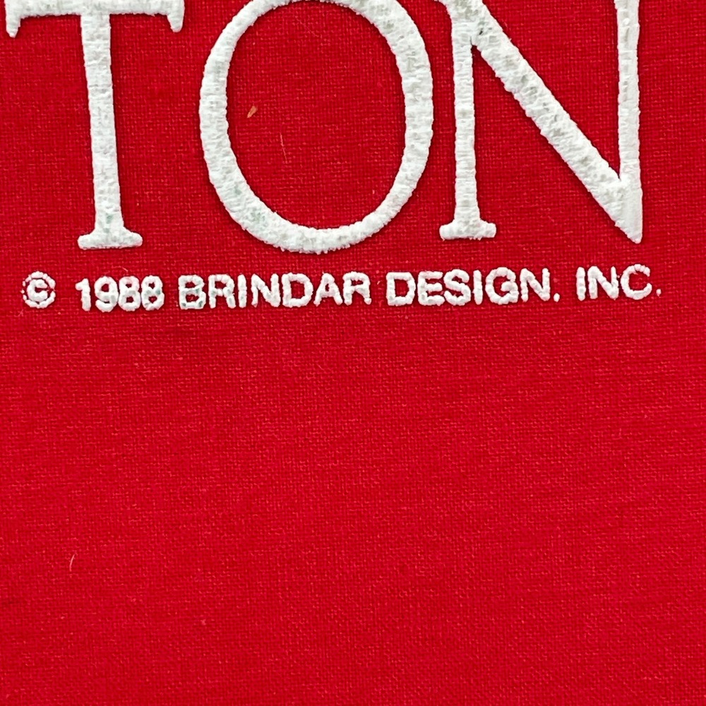 Vintage USA Brindar Sport Sweatshirt Mens L Red Bradenton London Paris Rome 1988 - Picture 5 of 8